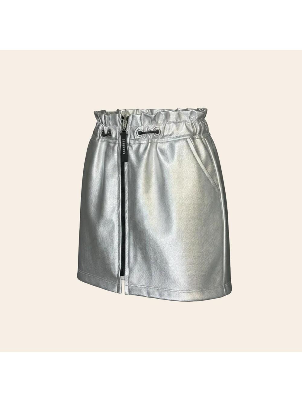 Andorine Silver Metallic Skirt
